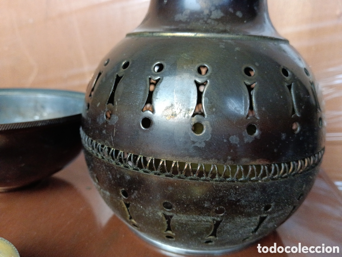 Antig&uuml;edades: PIEZAS LATON REPARAR LAMPARA - Foto 7