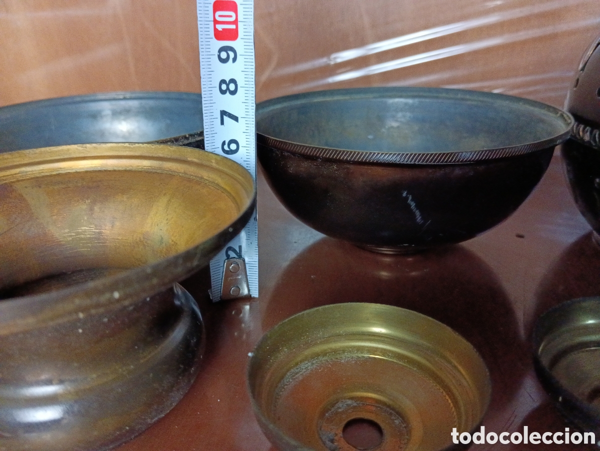 Antig&uuml;edades: PIEZAS LATON REPARAR LAMPARA - Foto 11