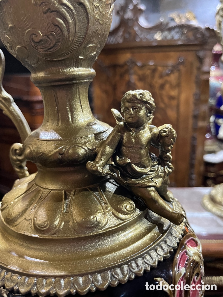 Antig&uuml;edades: Jarron de Calamina y porcelana - Foto 9