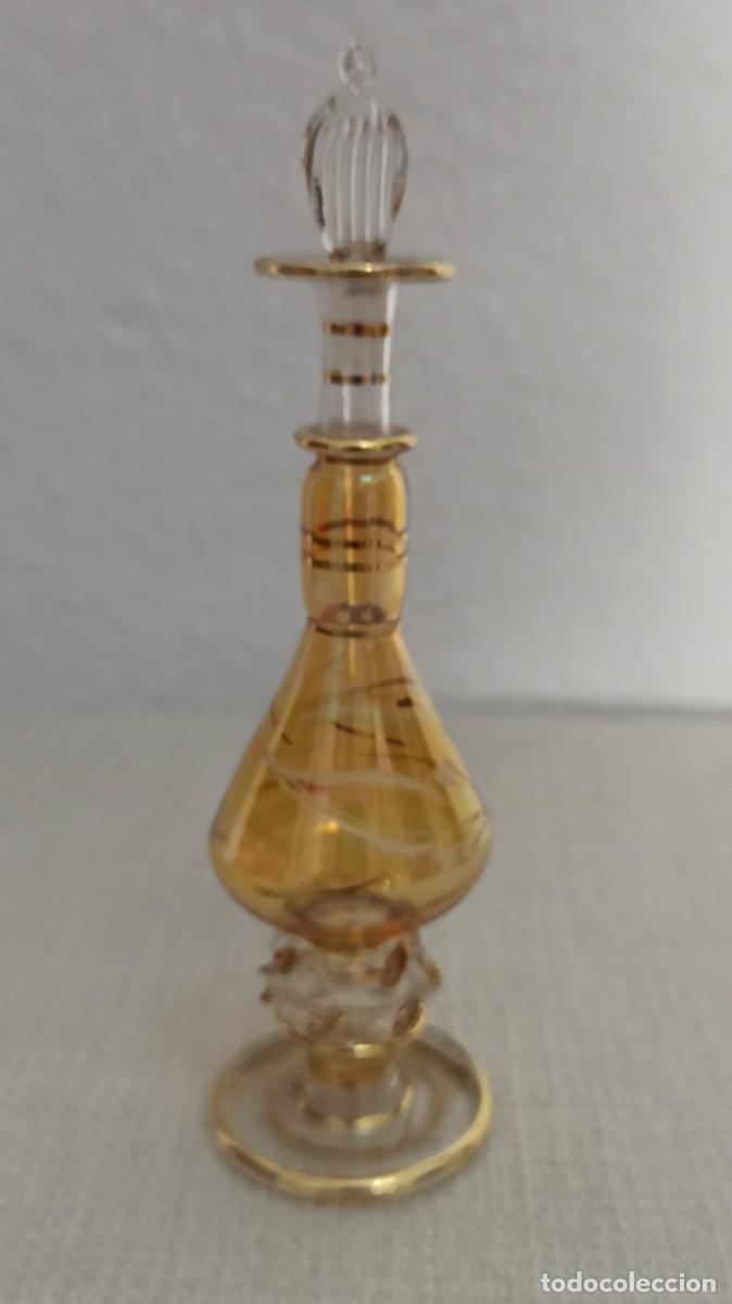 Antig&uuml;edades: Perfumeros Cristal Egipcio Dorados - Foto 2