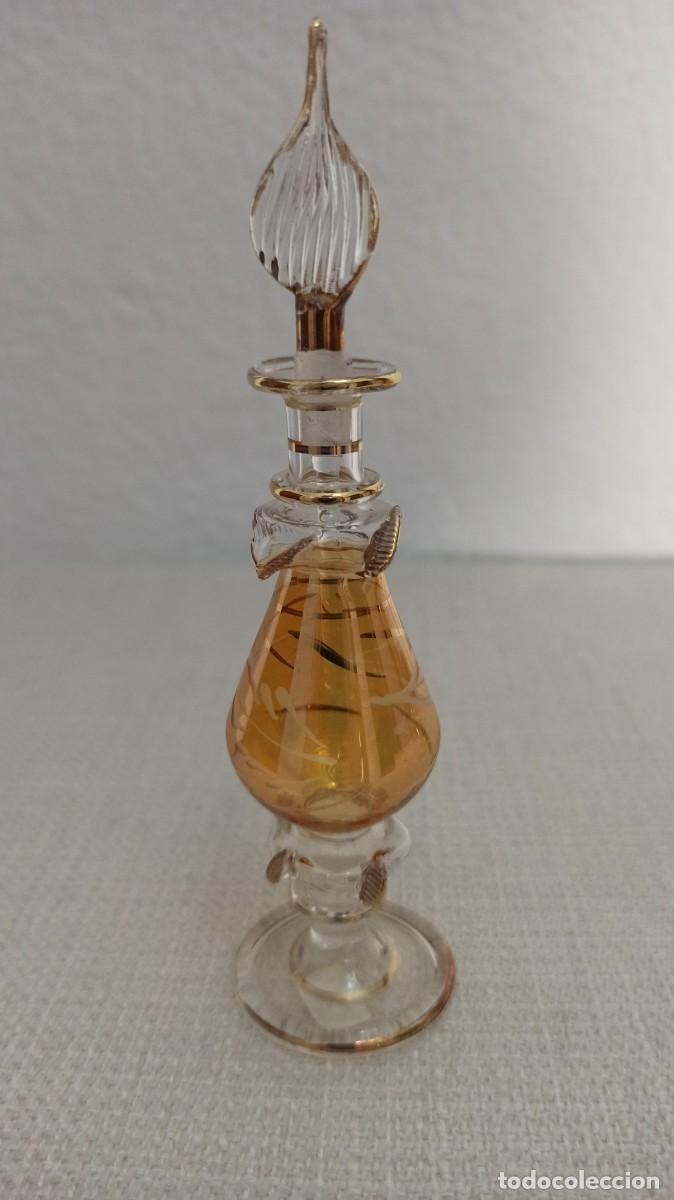 Antig&uuml;edades: Perfumeros Cristal Egipcio Dorados - Foto 3