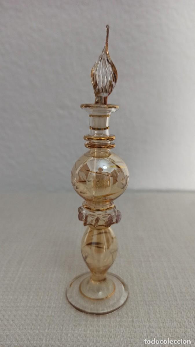 Antig&uuml;edades: Perfumeros Cristal Egipcio Dorados - Foto 4