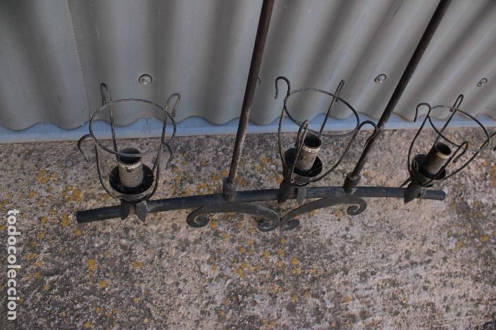 Antig&uuml;edades: lampara de techo forja - Foto 5