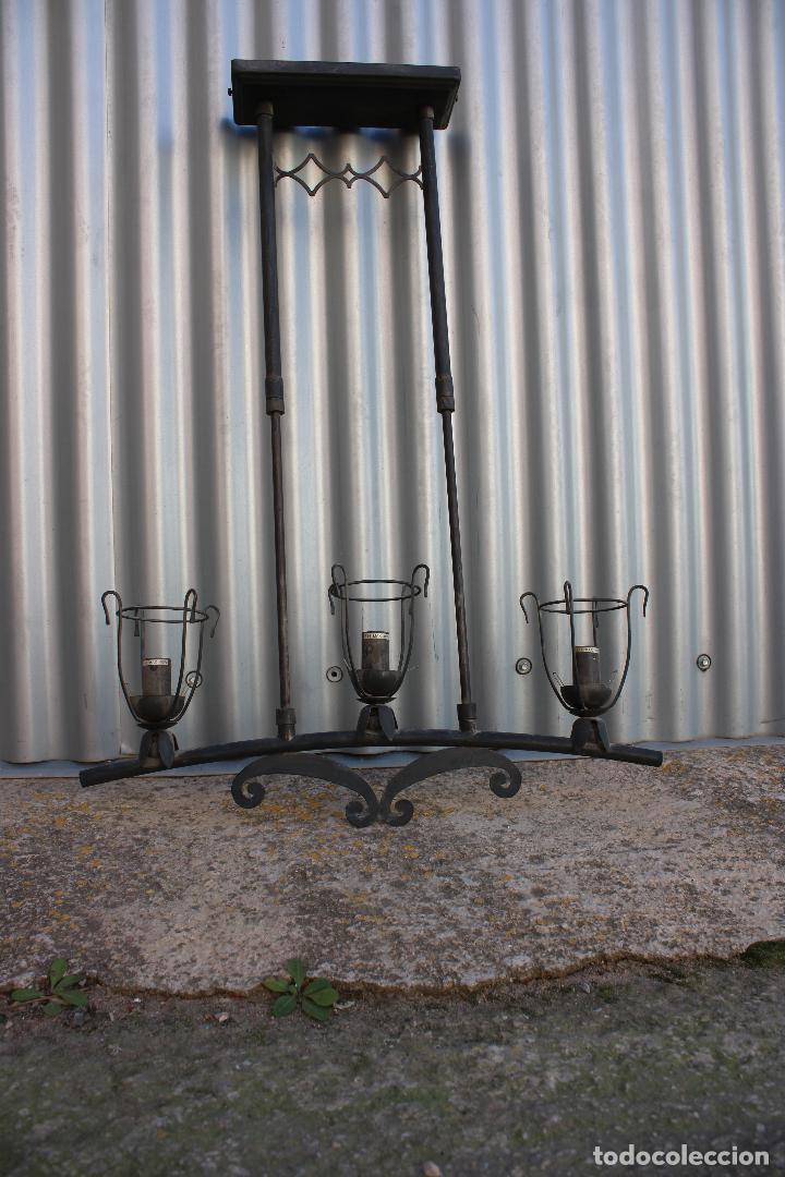Antig&uuml;edades: lampara de techo forja - Foto 1