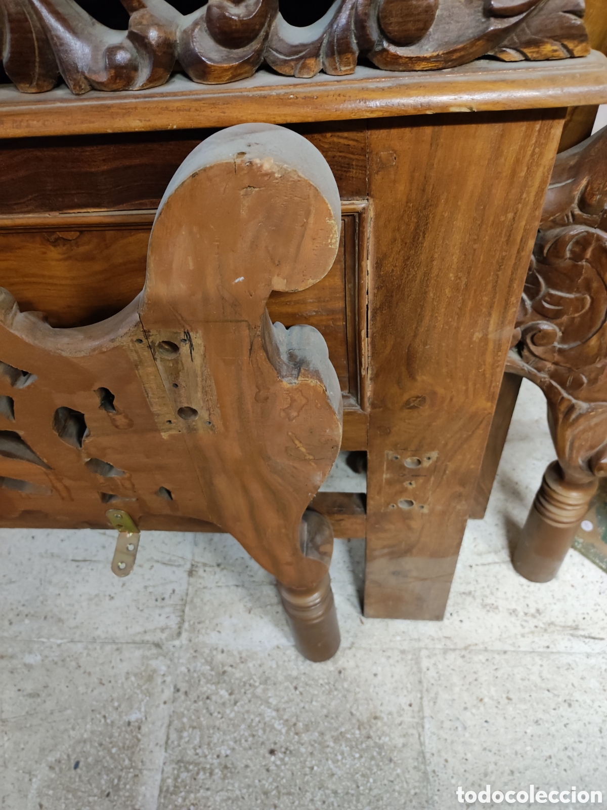 Antig&uuml;edades: Cama tallada - Foto 5