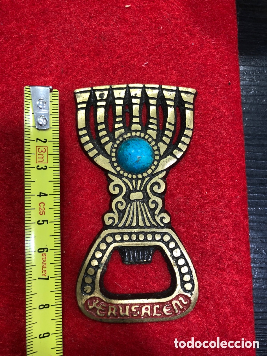 Antig&uuml;edades: Antiguo abridor Jerusalem de bronce (L88) - Foto 3