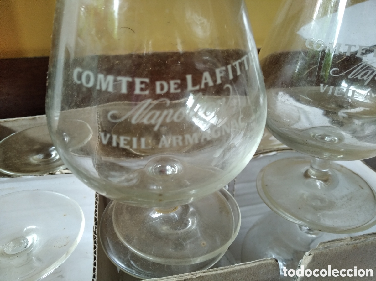 Antig&uuml;edades: Mmm 12 copas de cristal de co&ntilde;ac - Foto 2
