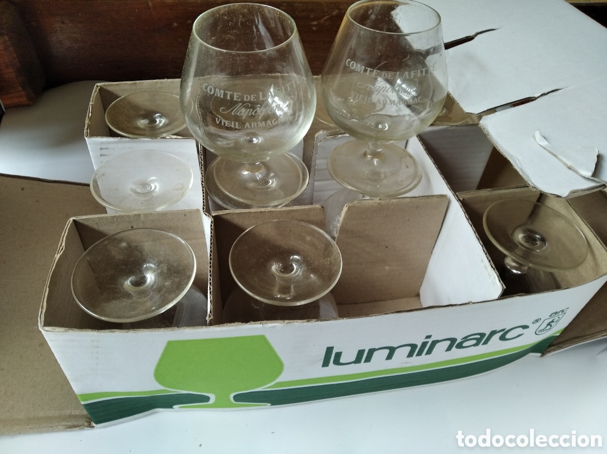 Antig&uuml;edades: Mmm 12 copas de cristal de co&ntilde;ac - Foto 1