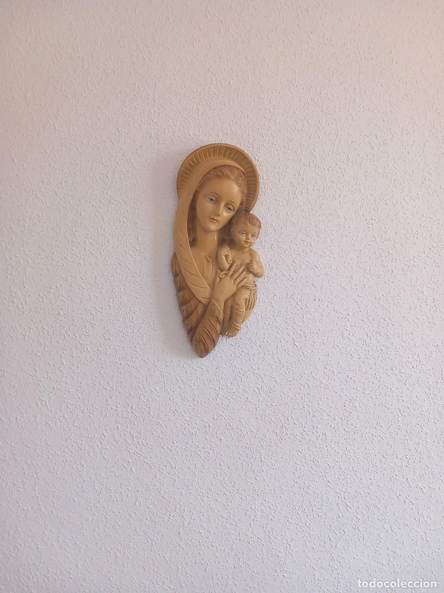 Antig&uuml;edades: Antigua virgen con ni&ntilde;o echa en estuco - Foto 5