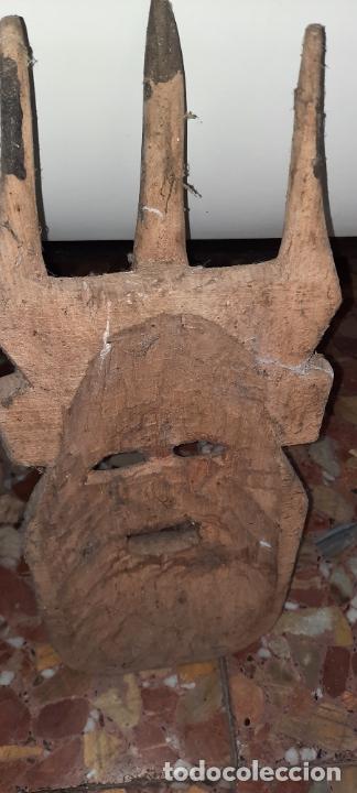 Antig&uuml;edades: MASCARA DE MADERA,54 x 23 CMS. - Foto 5