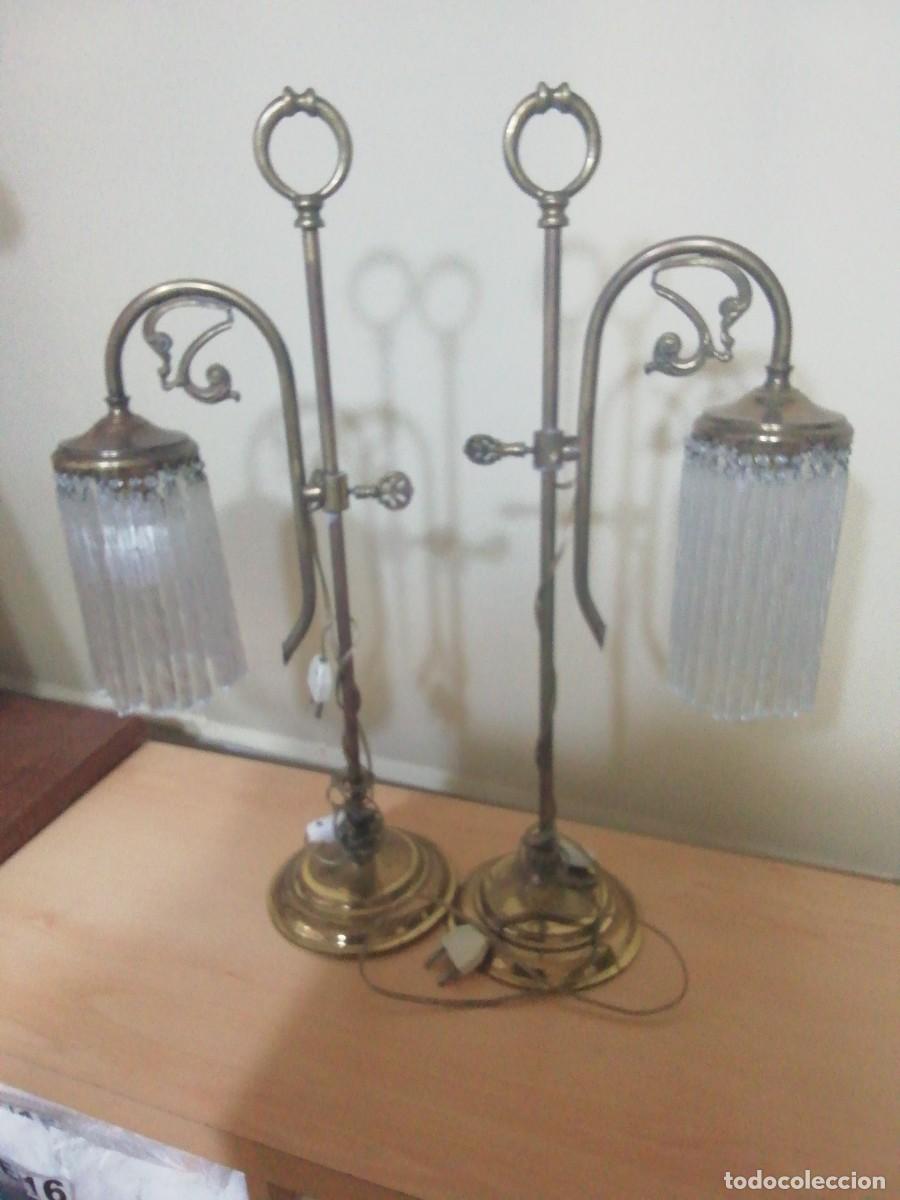 excepcional pareja de lamparas mesa modernistas - Compra venta en  todocoleccion