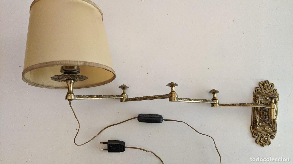 Antig&uuml;edades: LAMPARA EXTENSIBLE DORADA PAREZ LATON - Foto 1
