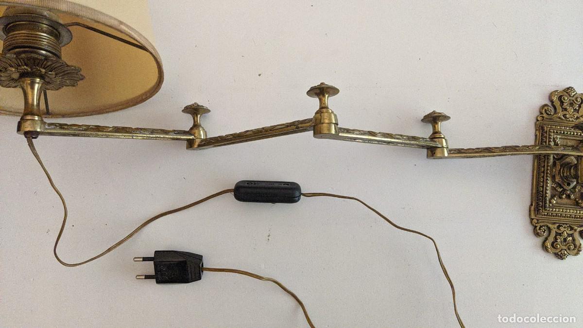 Antig&uuml;edades: LAMPARA EXTENSIBLE DORADA PAREZ LATON - Foto 4