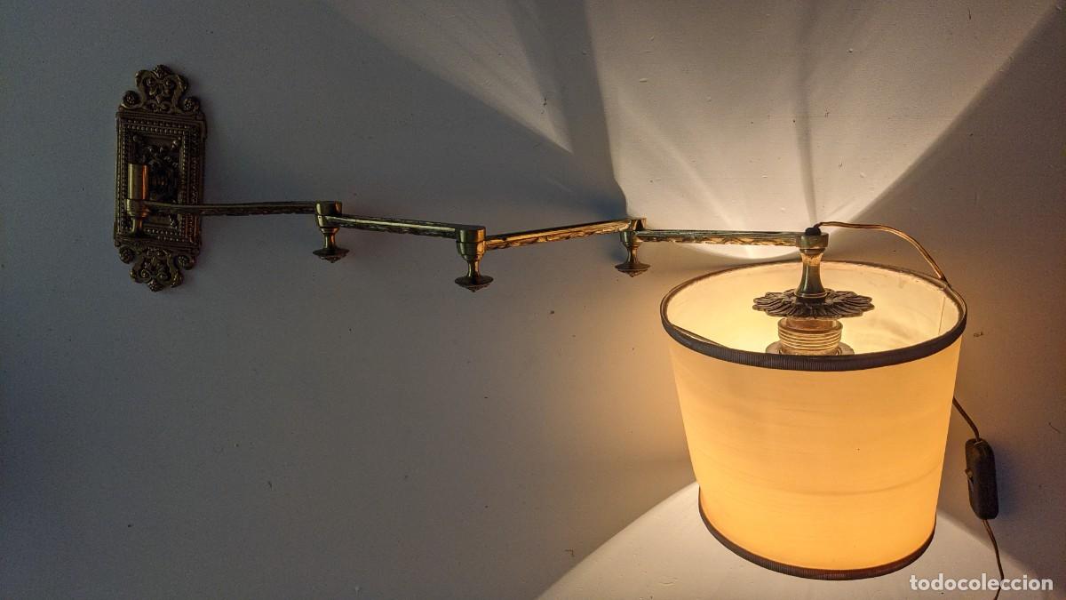 Antig&uuml;edades: LAMPARA EXTENSIBLE DORADA PAREZ LATON - Foto 6