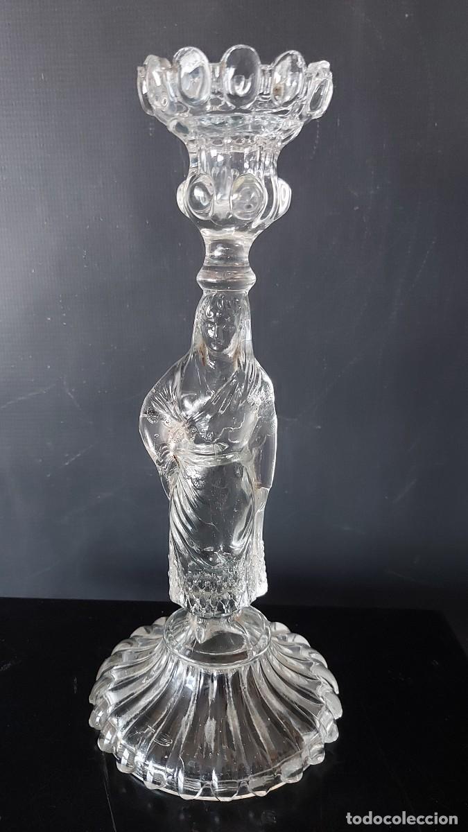 Antig&uuml;edades: CANDELERO - CANDELABRO DE CRISTAL - Foto 1