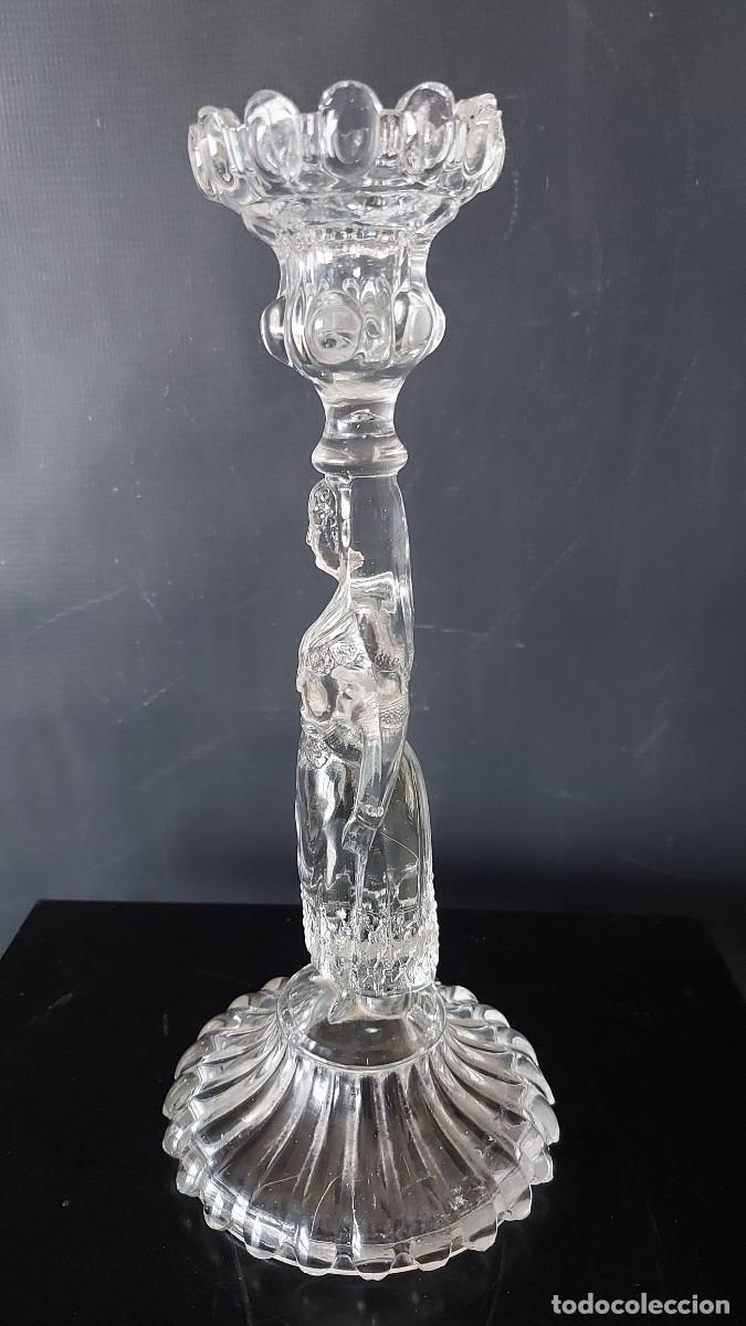 Antig&uuml;edades: CANDELERO - CANDELABRO DE CRISTAL - Foto 2