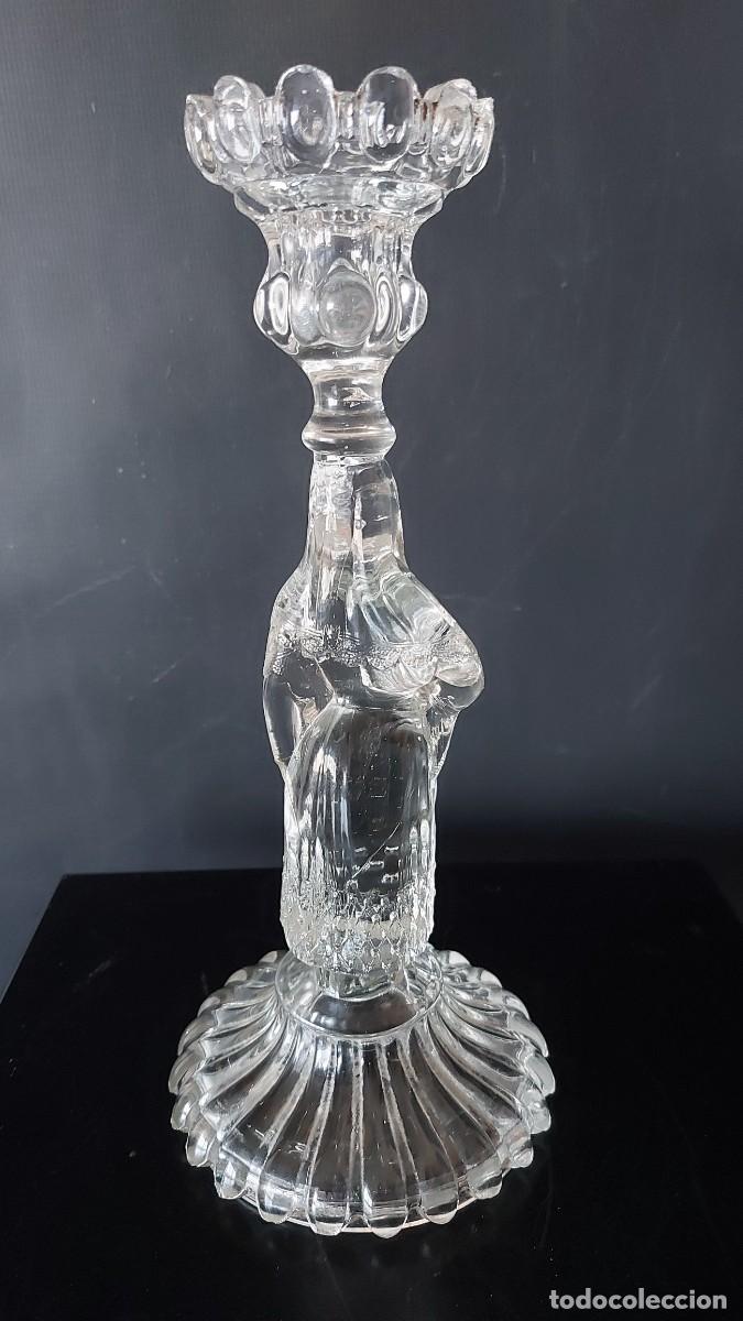 Antig&uuml;edades: CANDELERO - CANDELABRO DE CRISTAL - Foto 3
