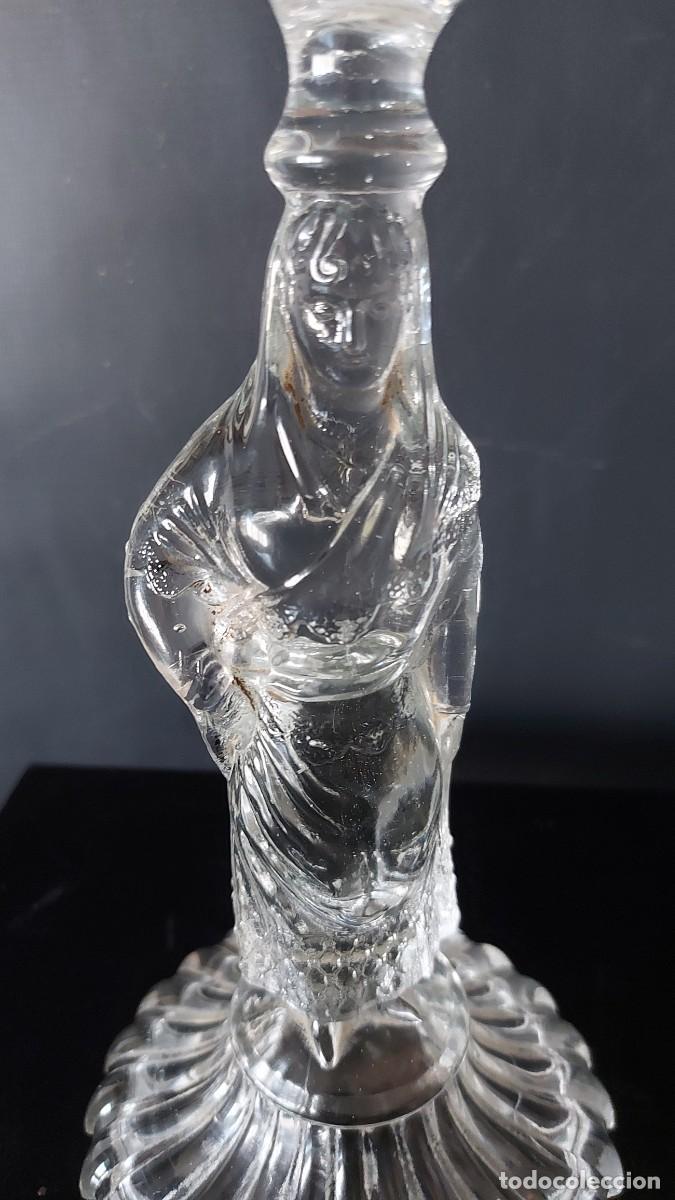 Antig&uuml;edades: CANDELERO - CANDELABRO DE CRISTAL - Foto 5