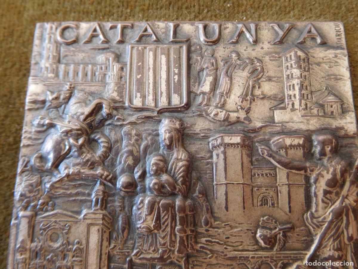 Antig&uuml;edades: Marco antiguo con placa de plata Catalunya - Foto 3