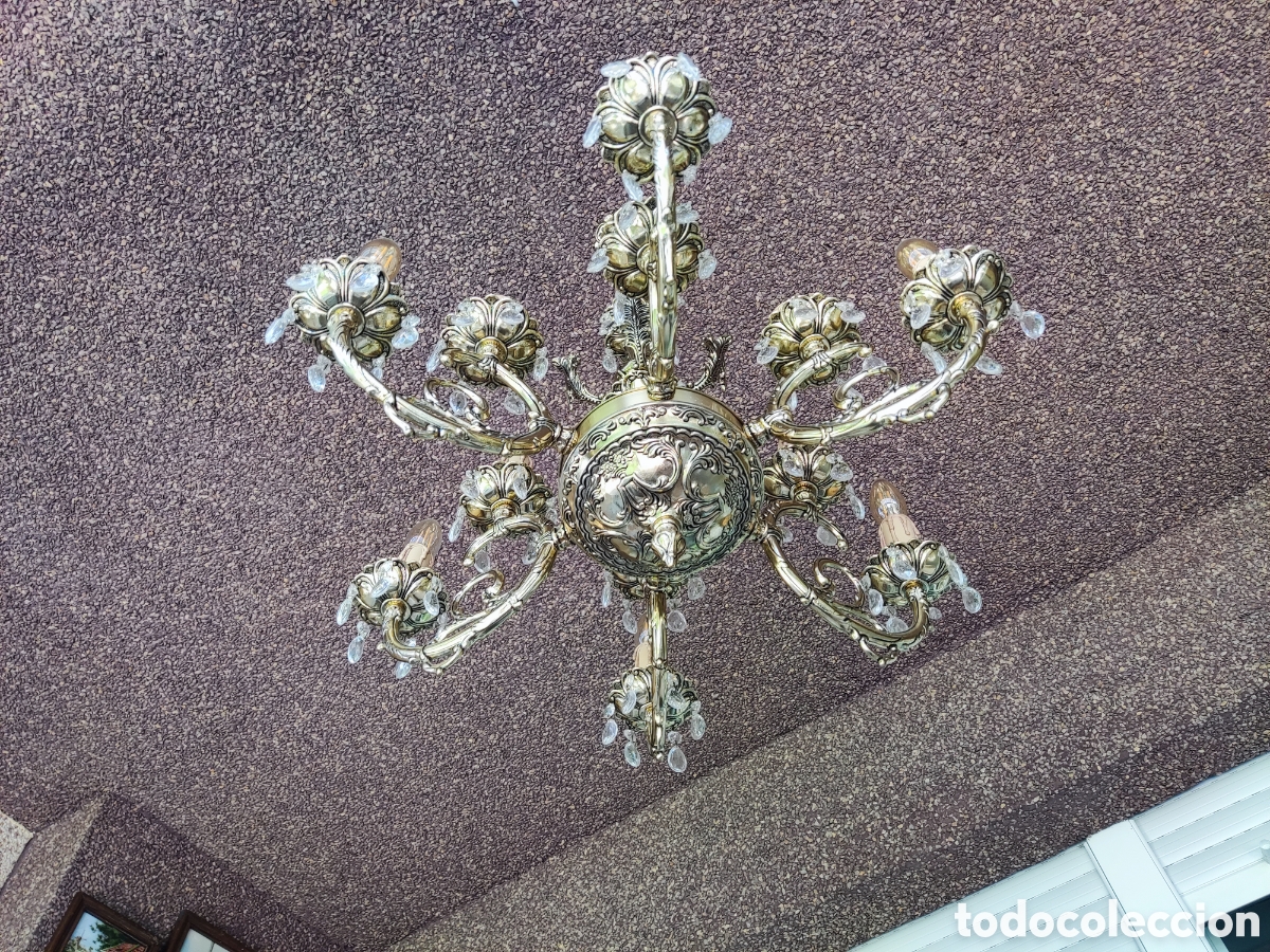 Antig&uuml;edades: lampara de ara&ntilde;a antigua - Foto 1