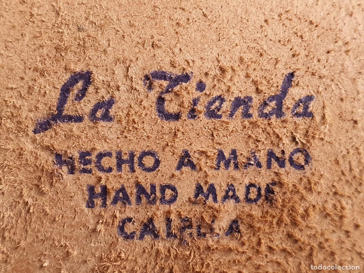 Antig&uuml;edades: CARTERA DE CUERO HECHA A MANO - Foto 4