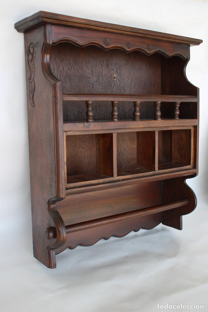 Antig&uuml;edades: repisa de cocina en madera maciza tropical - Foto 3