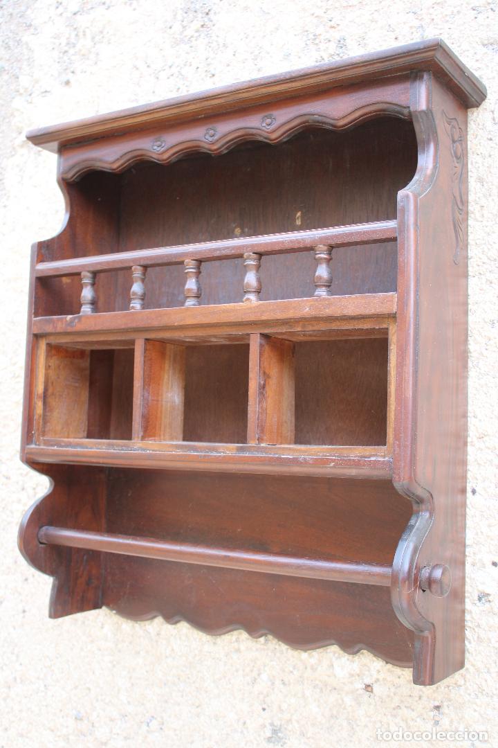 Antig&uuml;edades: repisa de cocina en madera maciza tropical - Foto 5