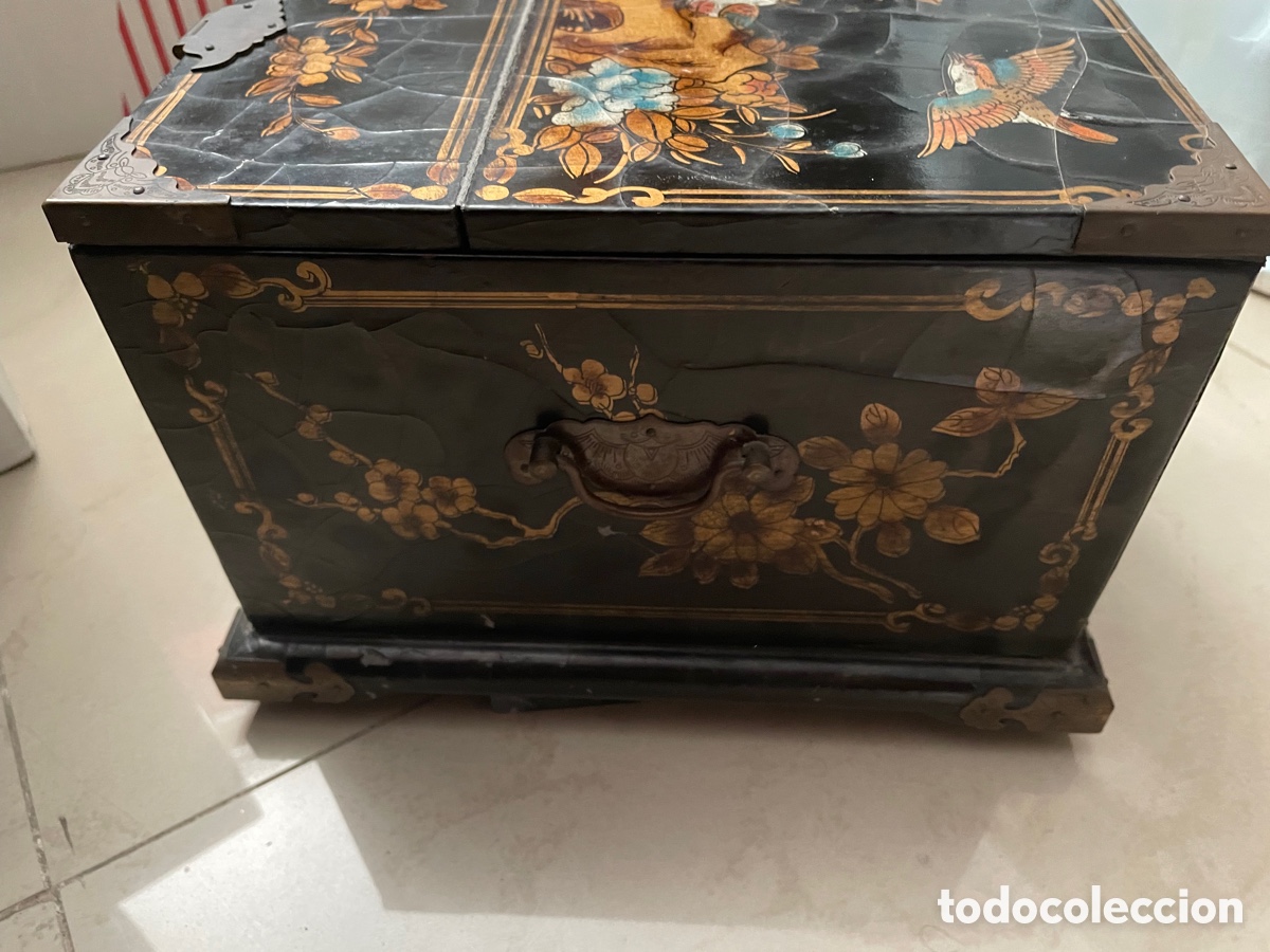Antig&uuml;edades: Caja lacada china s XIX - Foto 3