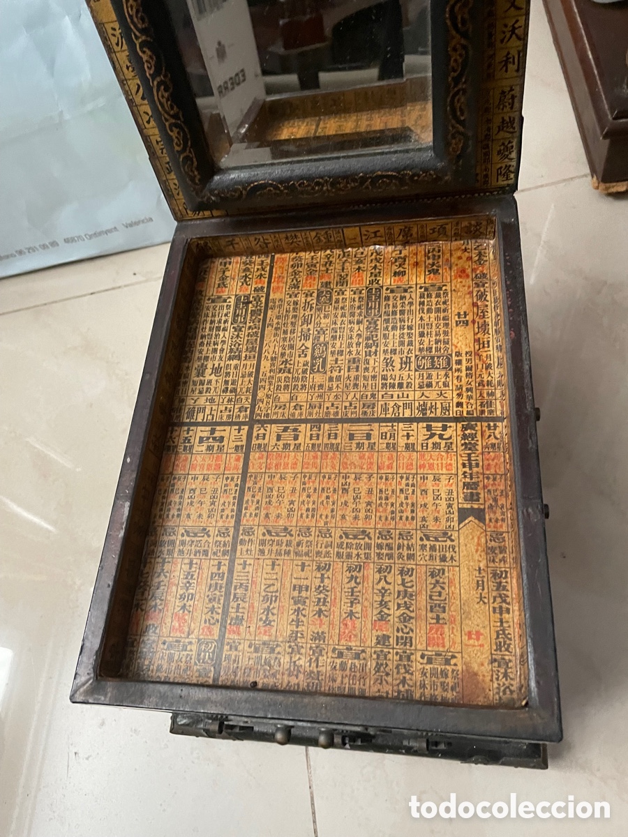 Antig&uuml;edades: Caja lacada china s XIX - Foto 4