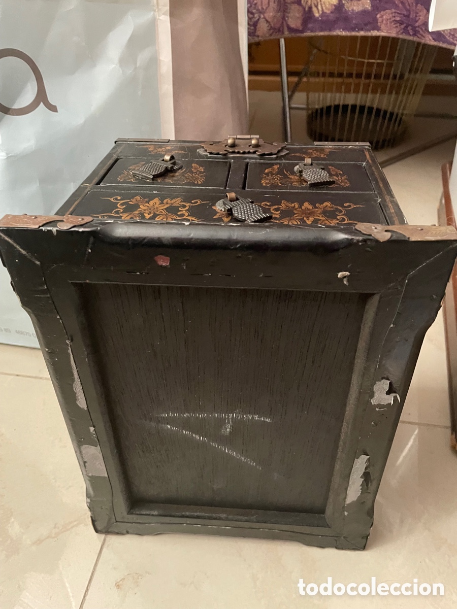 Antig&uuml;edades: Caja lacada china s XIX - Foto 6