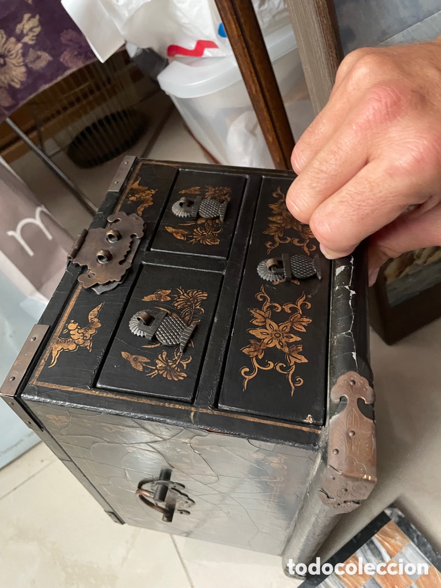 Antig&uuml;edades: Caja lacada china s XIX - Foto 7