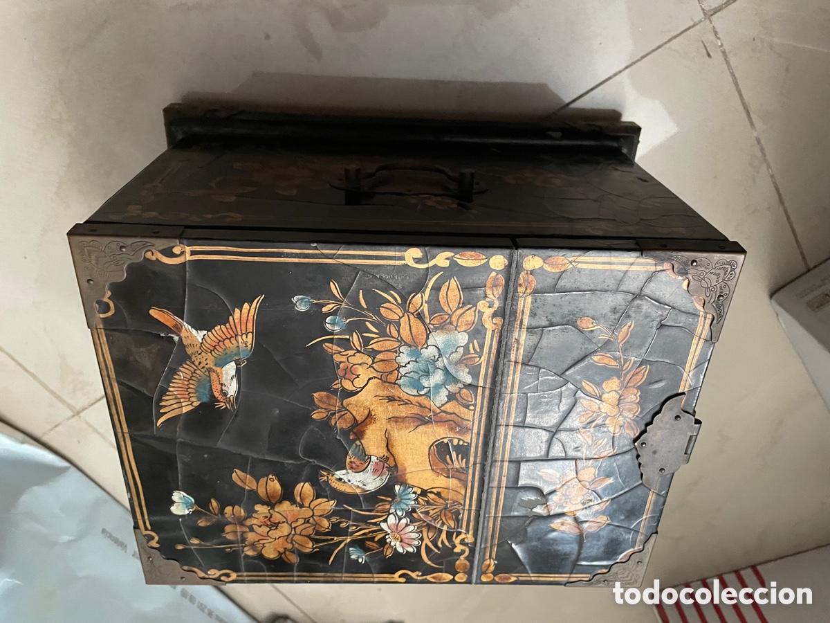 Antig&uuml;edades: Caja lacada china s XIX - Foto 1