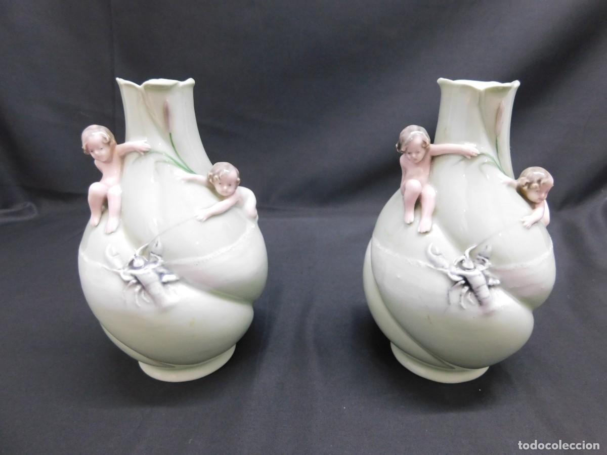 Antig&uuml;edades: PAREJA DE PORCELANAS - Foto 1