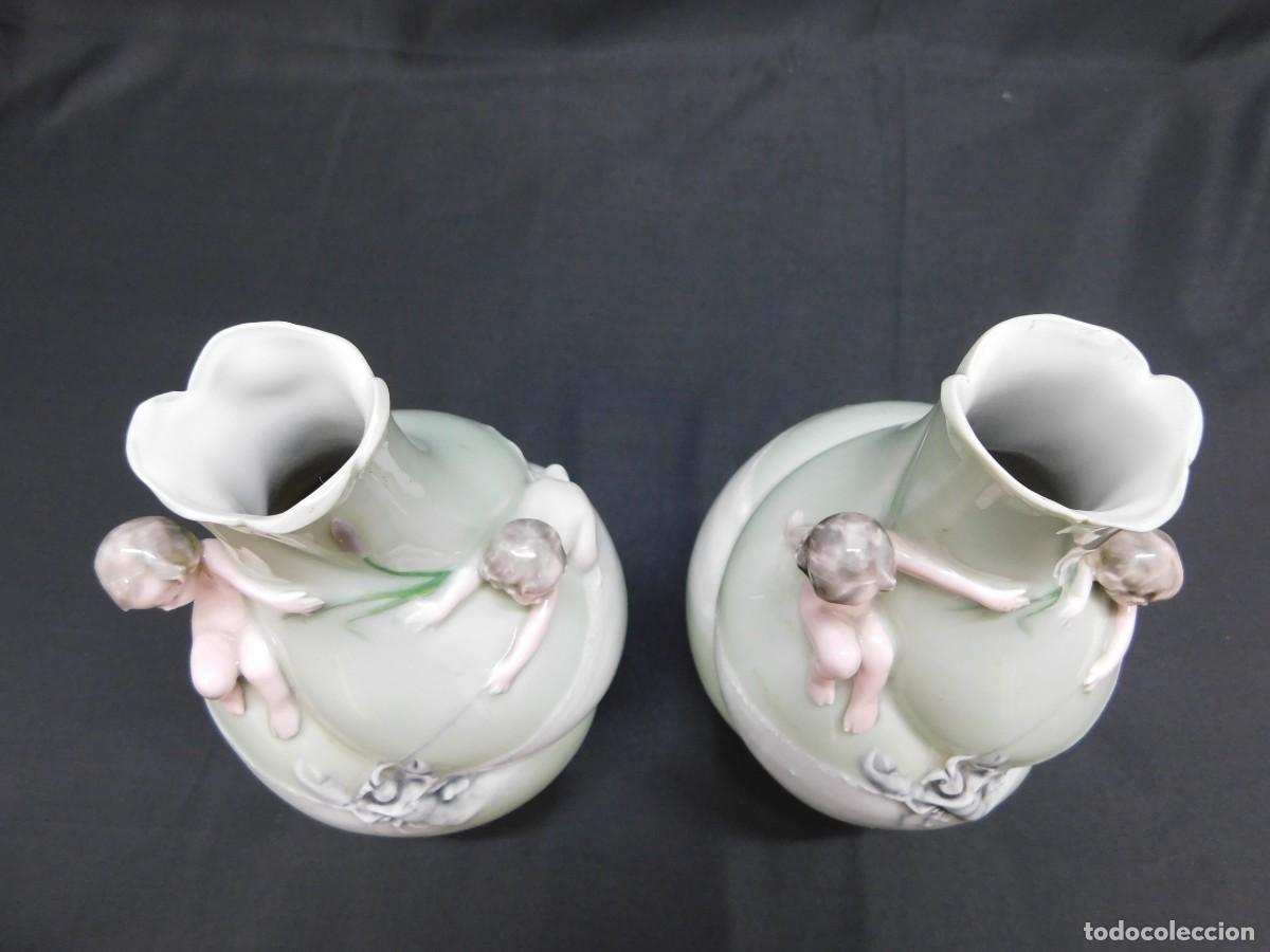 Antig&uuml;edades: PAREJA DE PORCELANAS - Foto 4