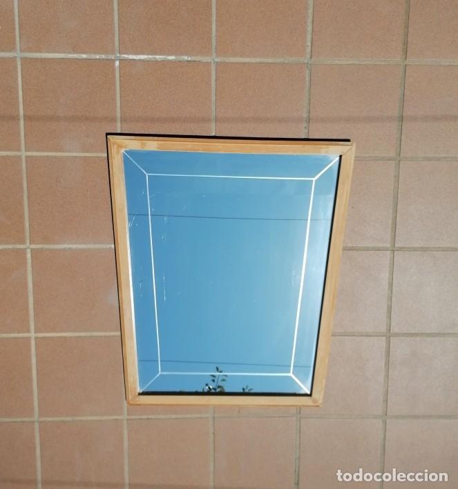 Antig&uuml;edades: Espejo de pared con marco de madera natural - Foto 4