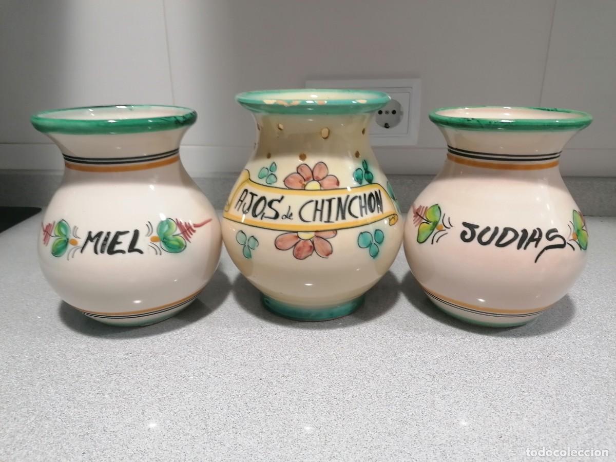 Antig&uuml;edades: 3 BOTES DE COCINA DE CER&Aacute;MICA - Foto 11