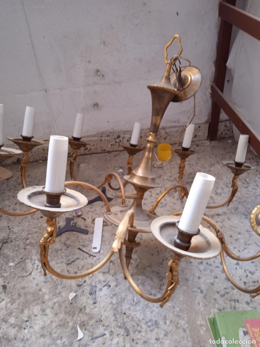 Antig&uuml;edades: Lampara de bronce - Foto 2
