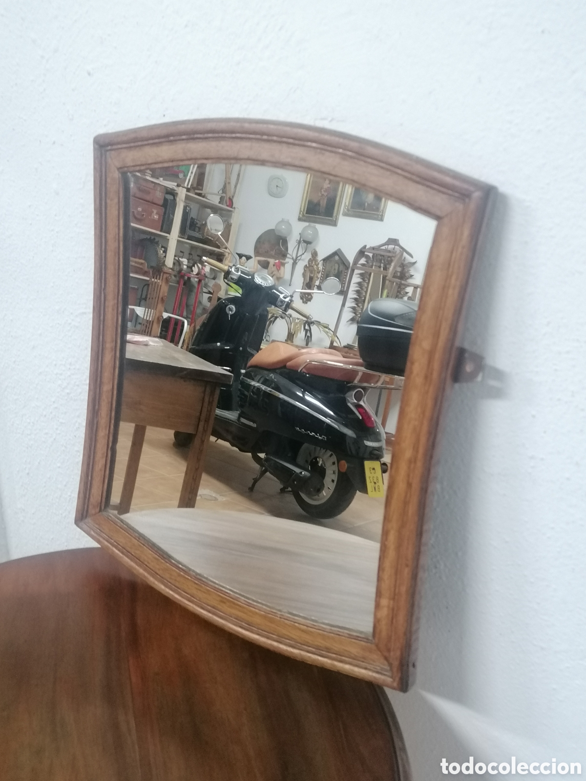 Antig&uuml;edades: Espejo de roble antiguo - Foto 3