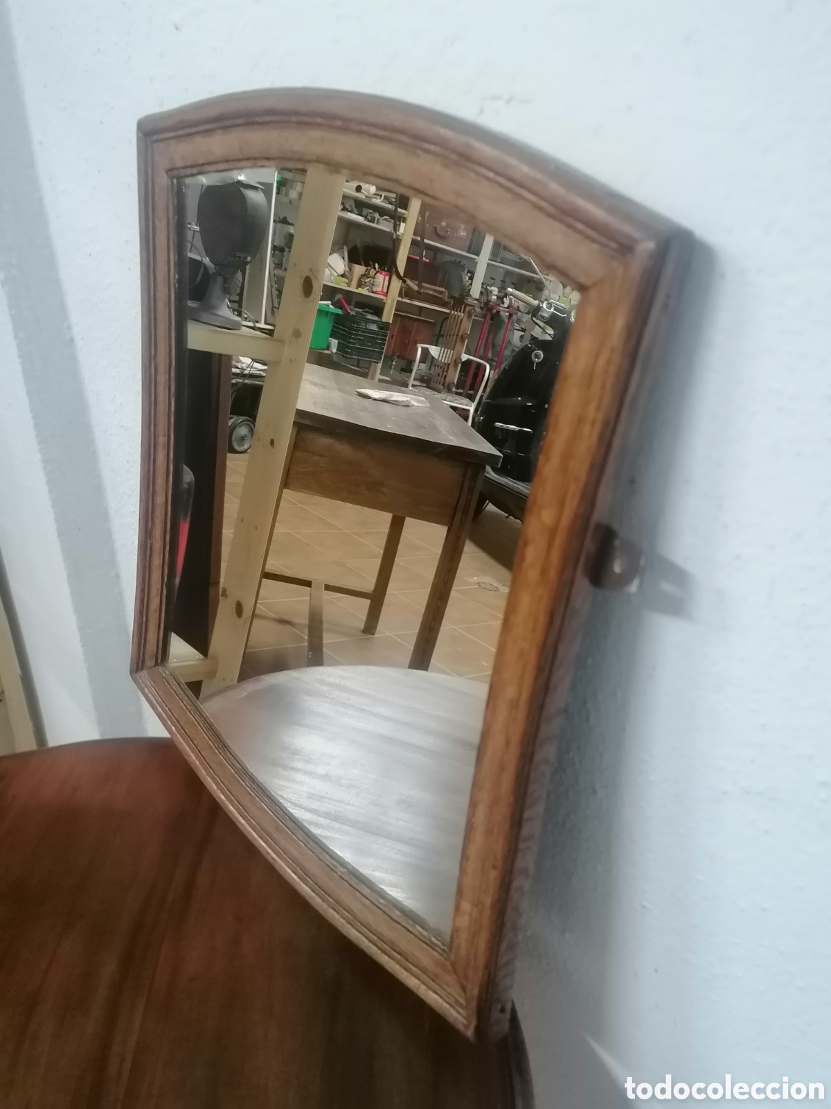 Antig&uuml;edades: Espejo de roble antiguo - Foto 5