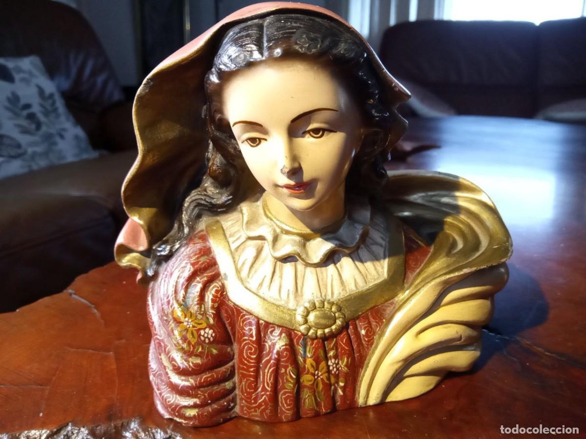 Antig&uuml;edades: VIRGEN MARIA EN ESTUCO POLICROMADO - Foto 1