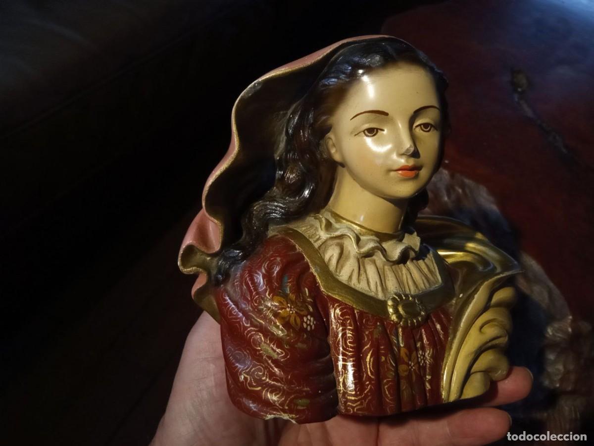 Antig&uuml;edades: VIRGEN MARIA EN ESTUCO POLICROMADO - Foto 2