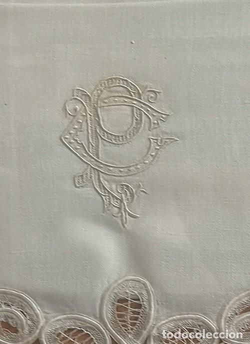 Antig&uuml;edades: Toalla Antigua Enmarcada - Foto 3