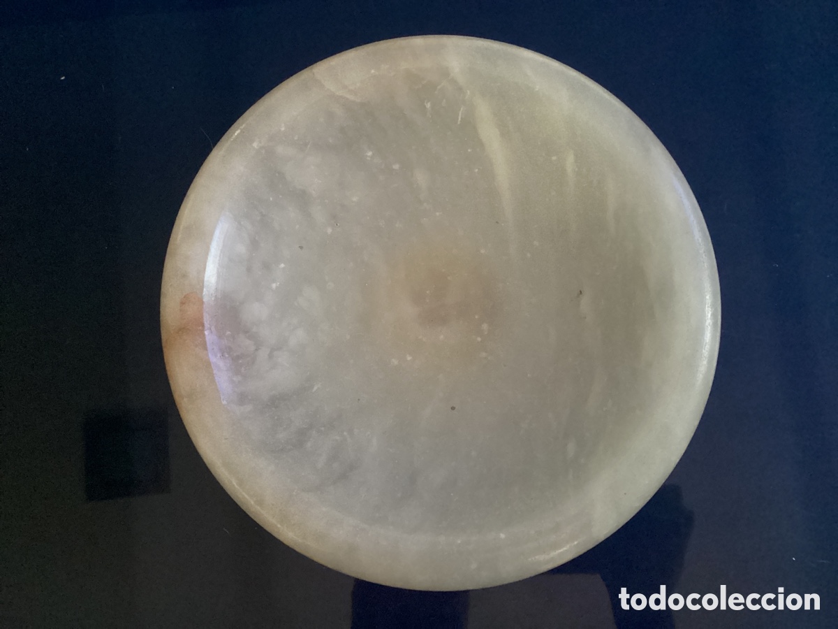 Antig&uuml;edades: Centro de mesa con pie de alabastro - Foto 2