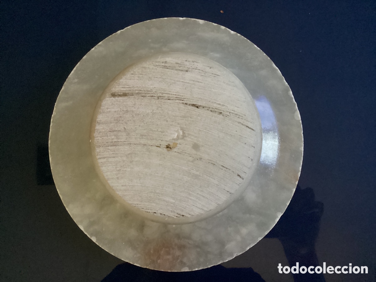 Antig&uuml;edades: Centro de mesa con pie de alabastro - Foto 3