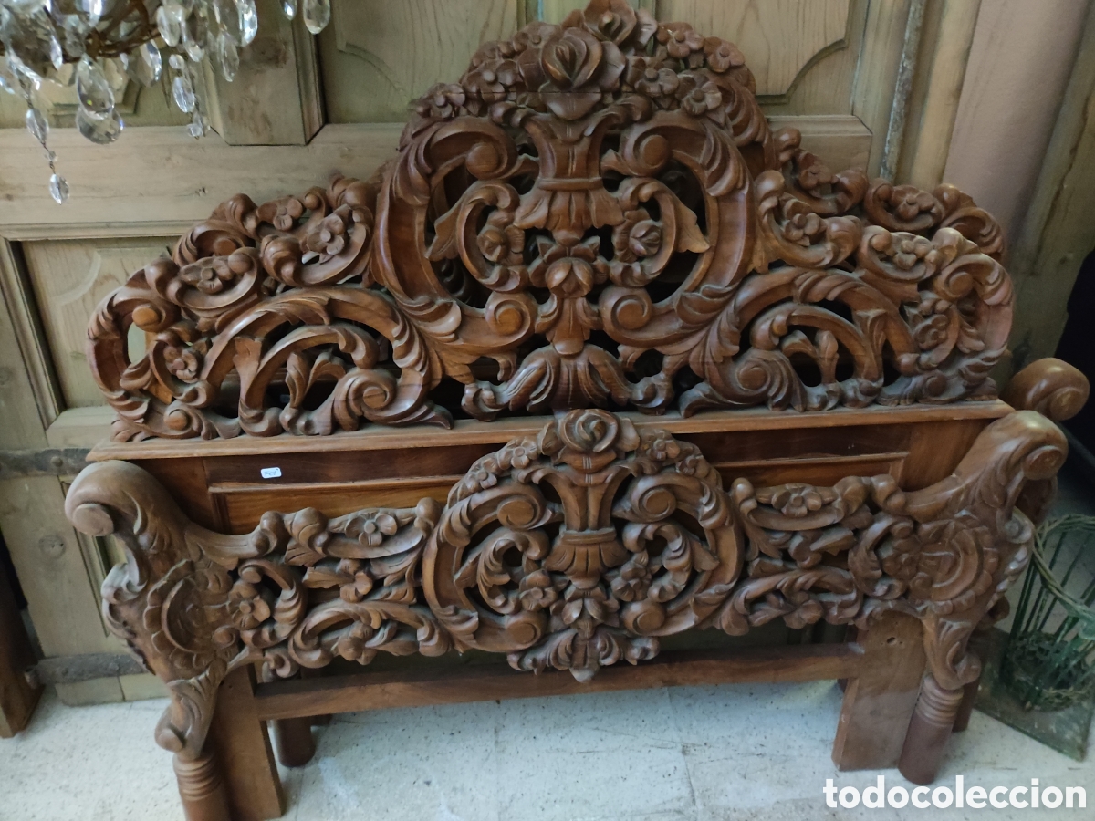 Antig&uuml;edades: Cama tallada - Foto 6