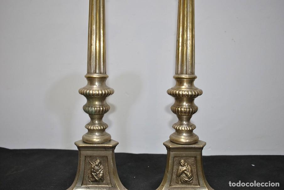 Antig&uuml;edades: HACHEROS DE BRONCE VIRGEN Y SAN ANTONIO - Foto 4