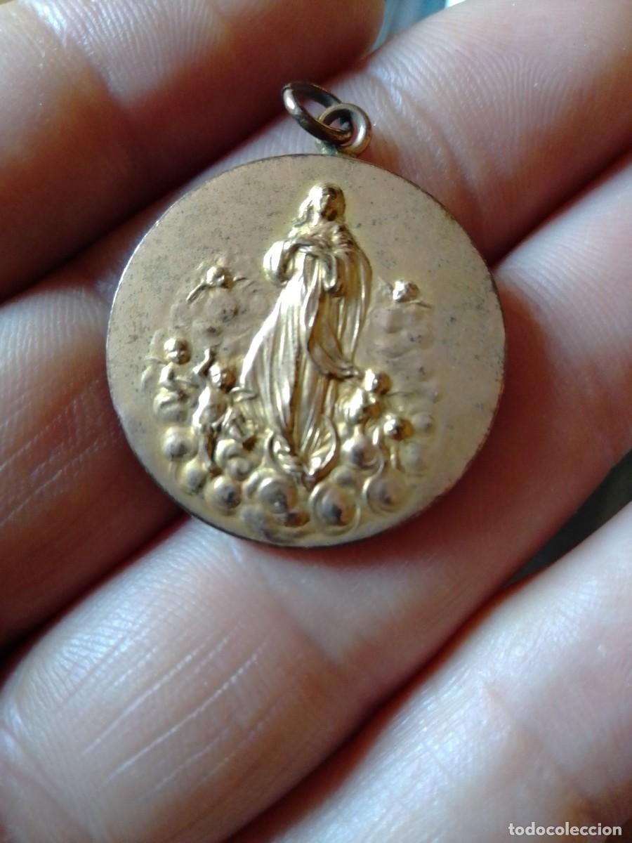 Antig&uuml;edades: MEDALLA VIRGEN INMACULADA CON ANGELES - Foto 1