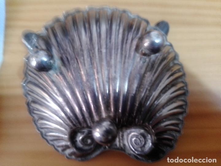Antig&uuml;edades: Cenicero de alpaca plateada - Foto 2