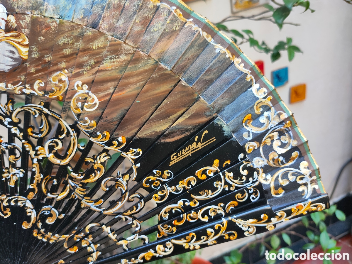 Antig&uuml;edades: BELLISIMO ABANICO PINTADO A MANO - Foto 5