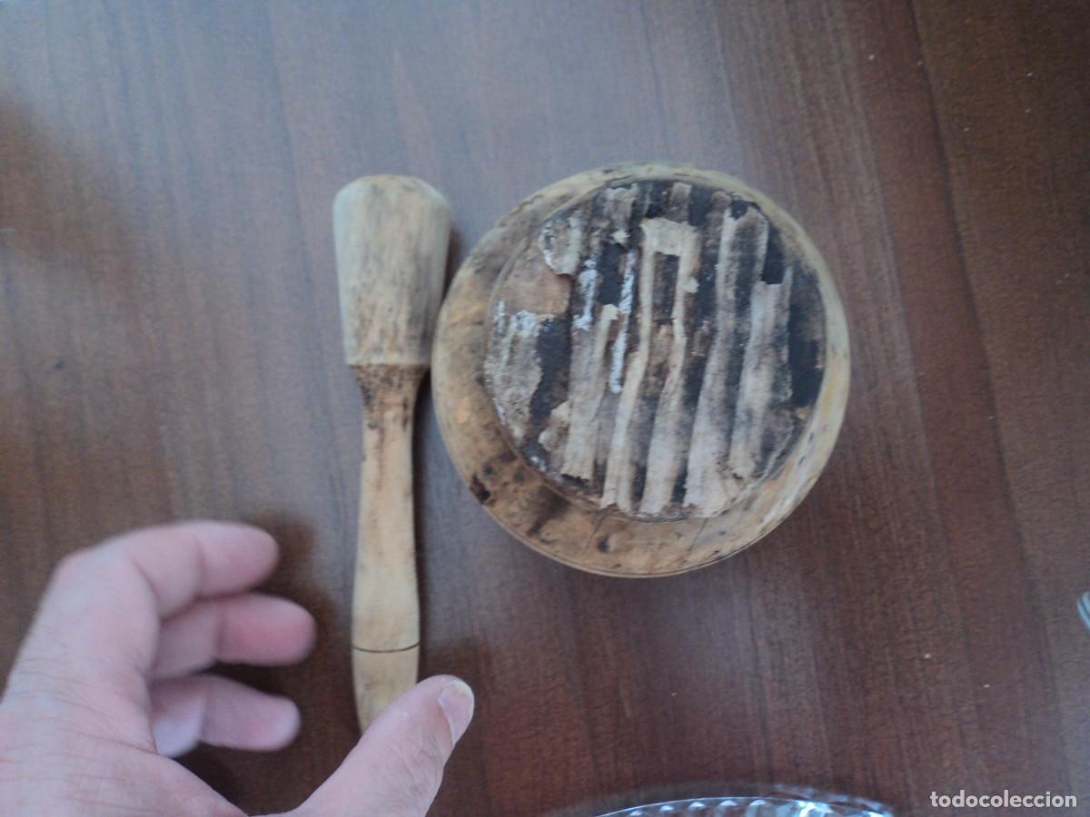 Antig&uuml;edades: Mortero de madera- utensilio cocina - - Foto 3